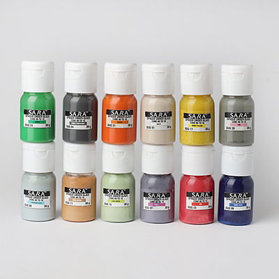 Combo Small 1: Sara Opaque Underglazes - Pack of 12 Colours (30gm)